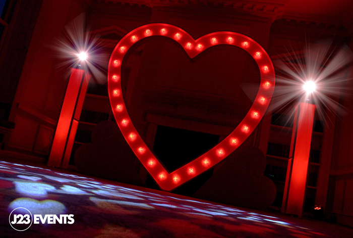 LED LOVE HEART HIRE 