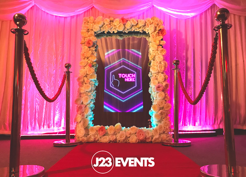 Floral Magic MIrror J23 Events Berkshire Wedding Photo Booths and Magic Mirrors